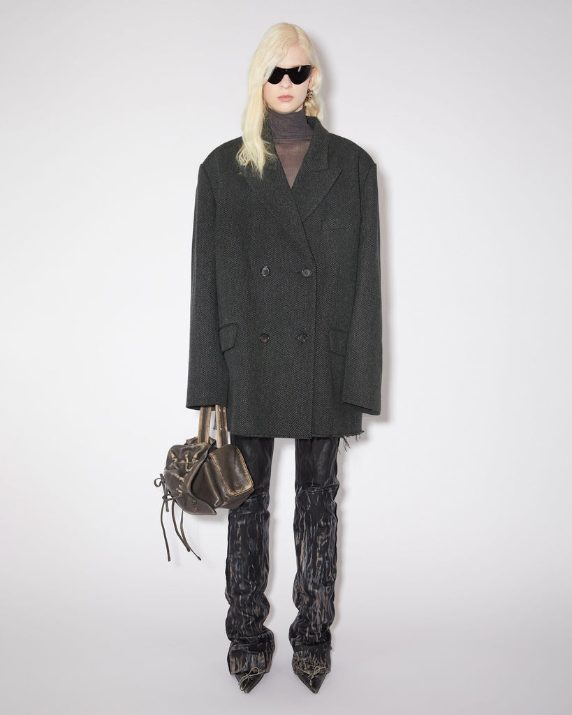 Acne black outlet coat