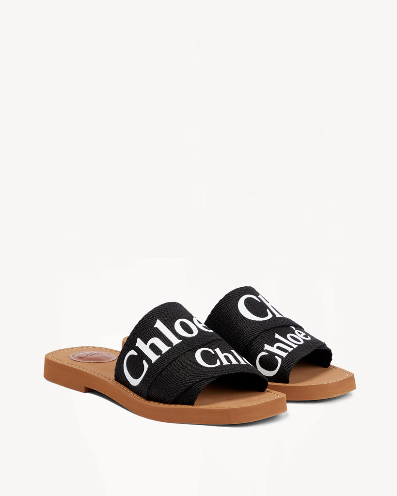 Chloe woody logo slides hot sale