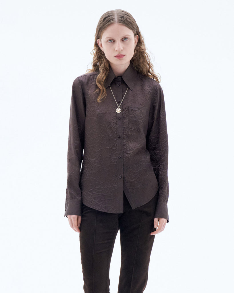 Linen Crinkle Shirt - Black