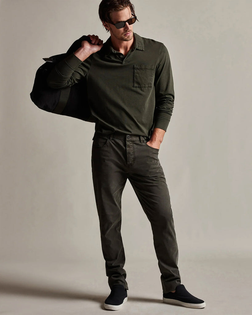 Twill 5 Pocket Jeans - Olive Green