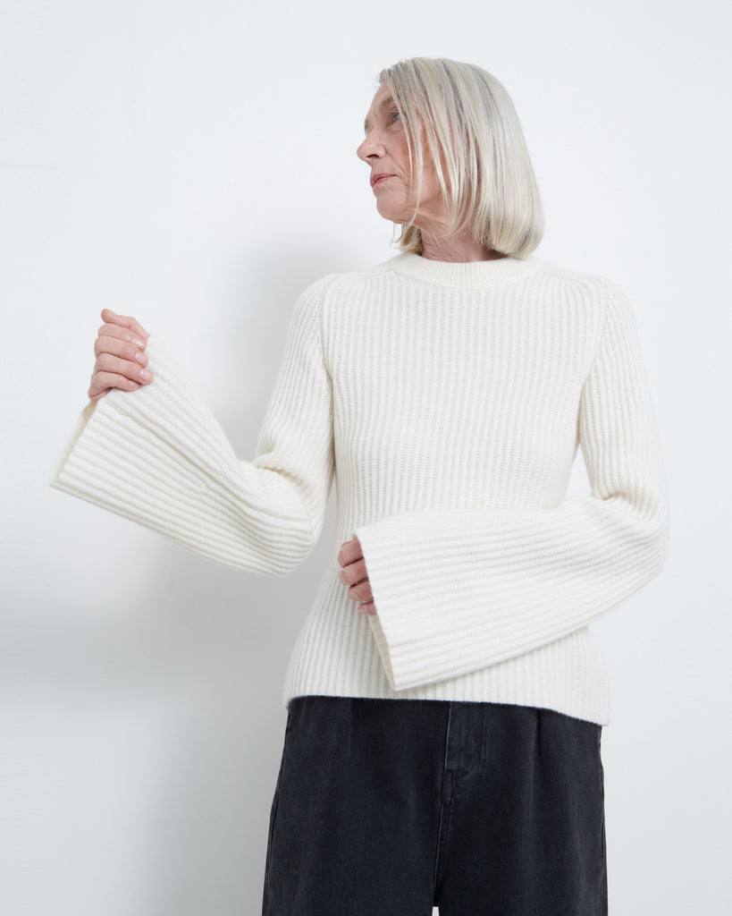 Loulou Studio Kota Sweater in Beige Melange – Hampden Clothing