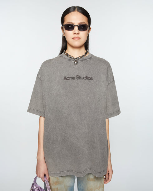 Blurred Logo Oversized T-Shirt