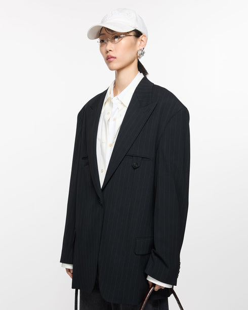 Oversized Pinstripe Jacket