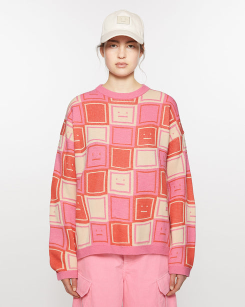 Jacquard Block Face Sweater