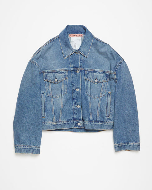 Oversized Cropped Denim Jacket