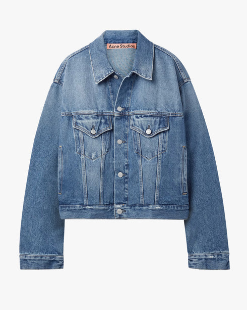 Oversized Cropped Denim Jacket