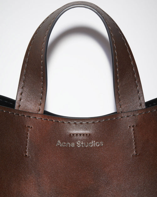 Acne Studios Musubi Midi Leather Tote Bag in Green