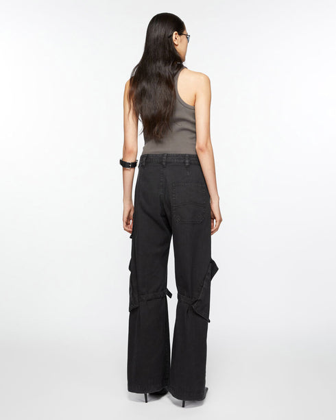 Coated Cotton Cargo Trouser