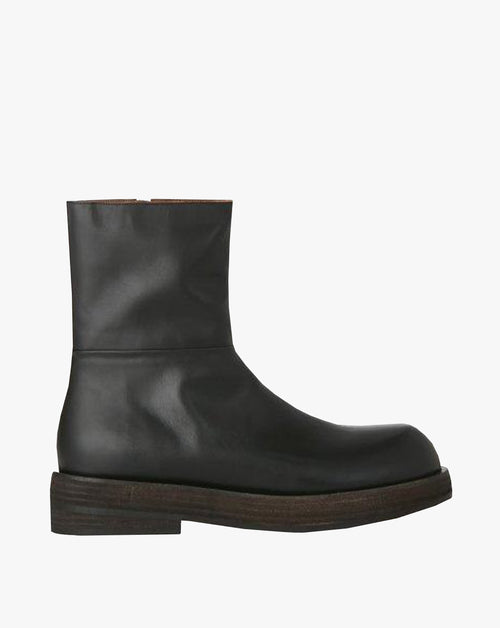 Round Toe Leather Boot