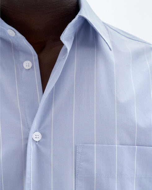 Striped Cotton Poplin Shirt