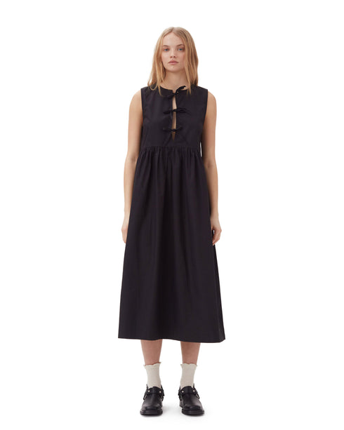 Cotton Poplin Midi Dress