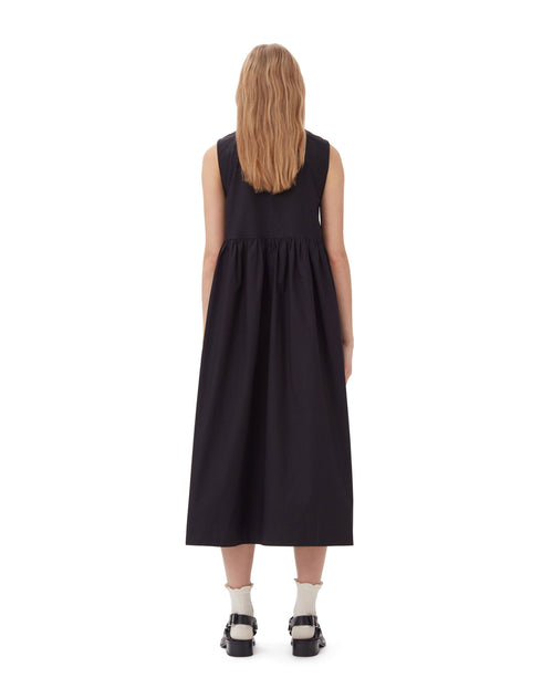 Cotton Poplin Midi Dress