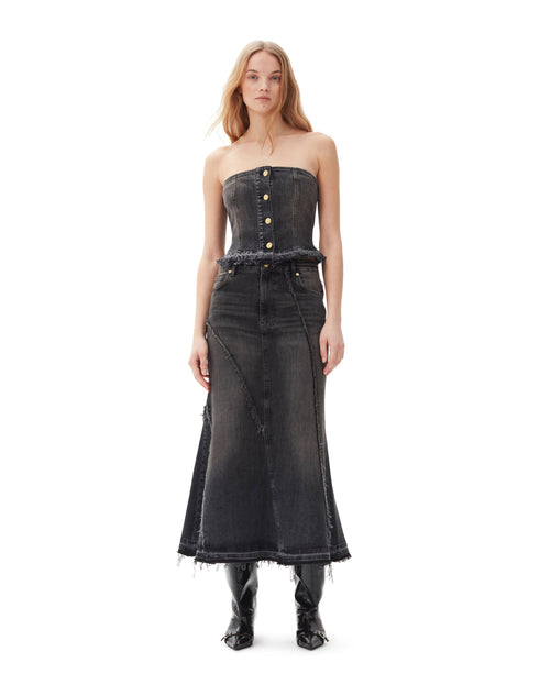 Tint Edge Denim Long Skirt