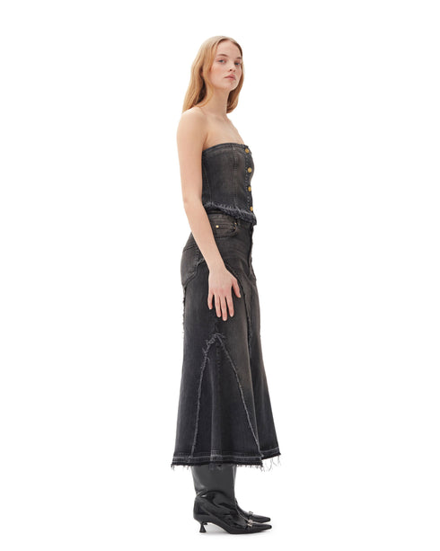 Tint Edge Denim Long Skirt