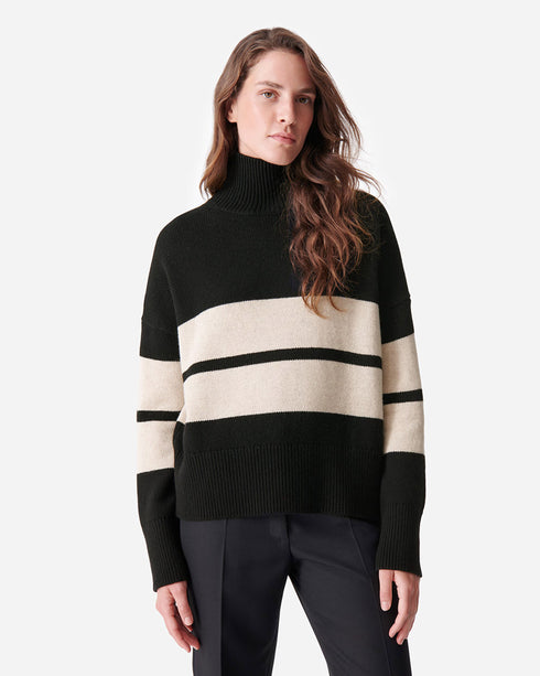 Malo Poloneck Stripe Sweater