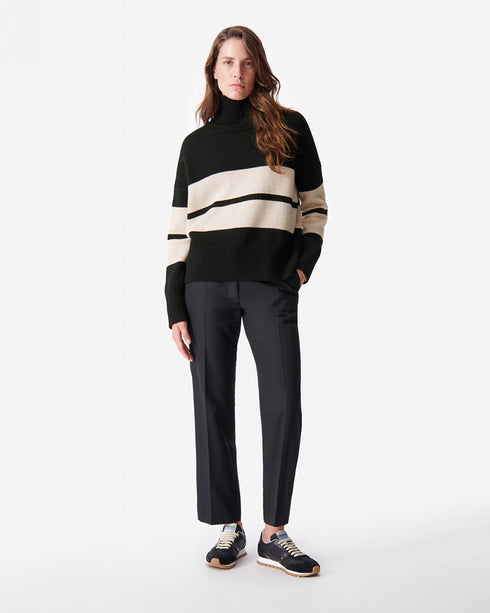 Malo Poloneck Stripe Sweater