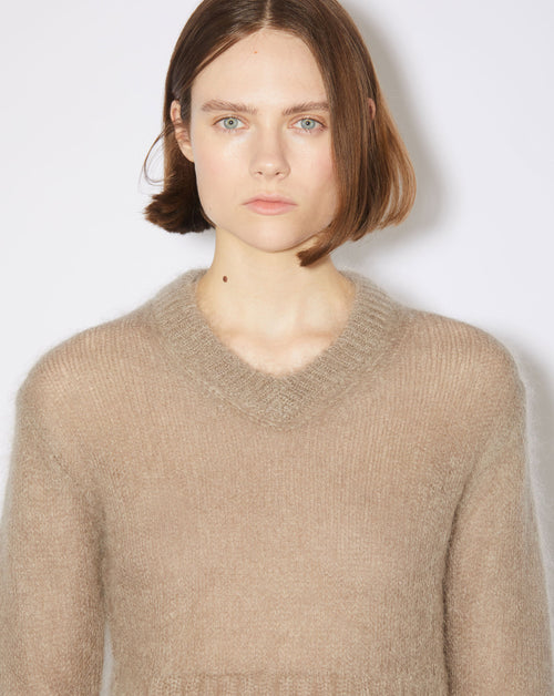 Double Mohair V Neck Sweater Acne Studios WORKSHOP